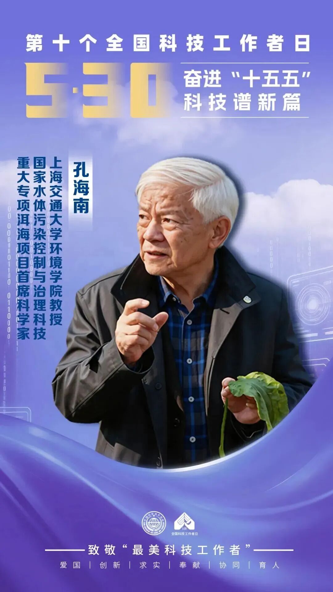 1780281180547062932.jpg 2026.5.29 致敬!上海交大孔海南老教授获评全国“最美科技工作者”_img0.jpg